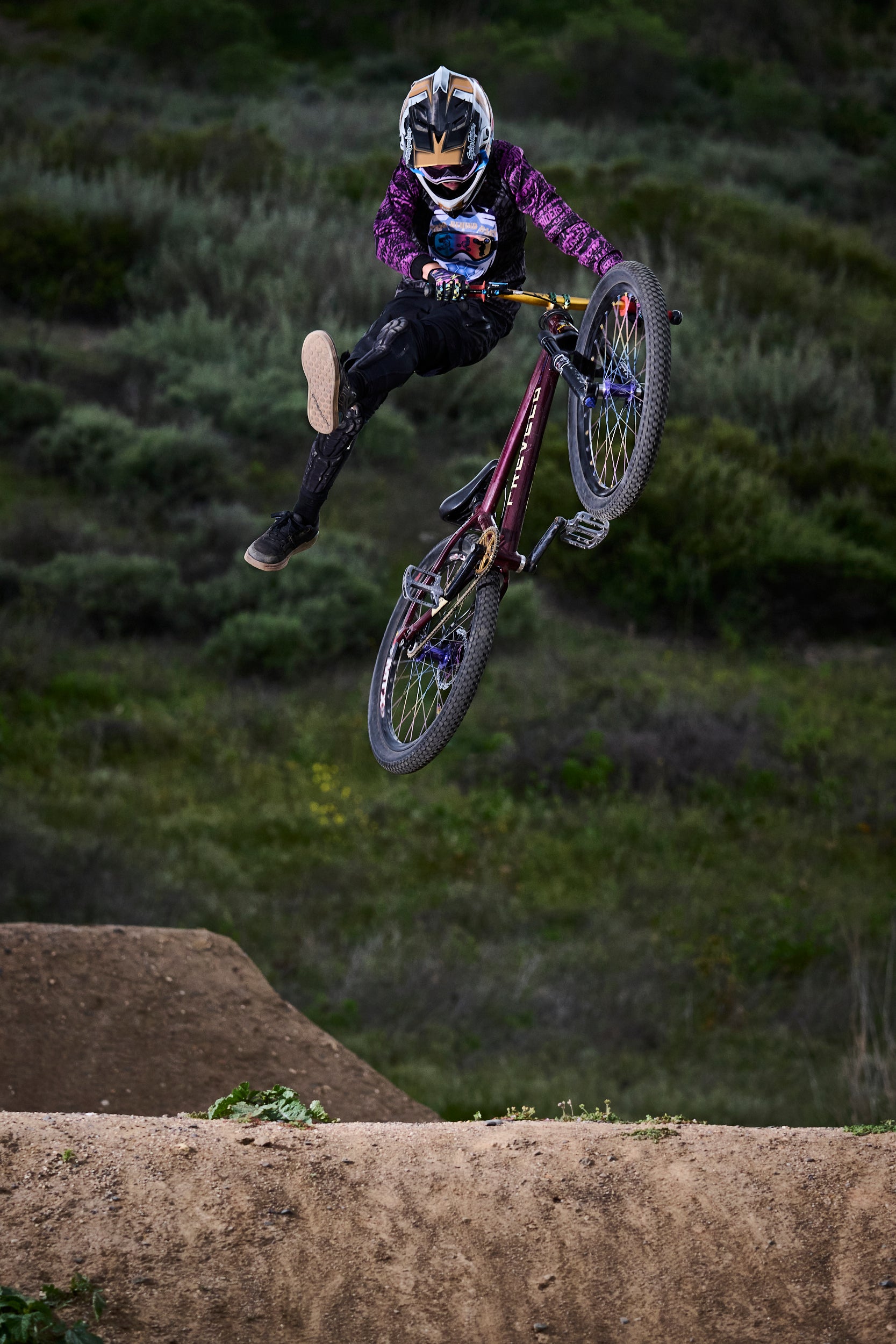 Camden Lukens performing aerial tricks