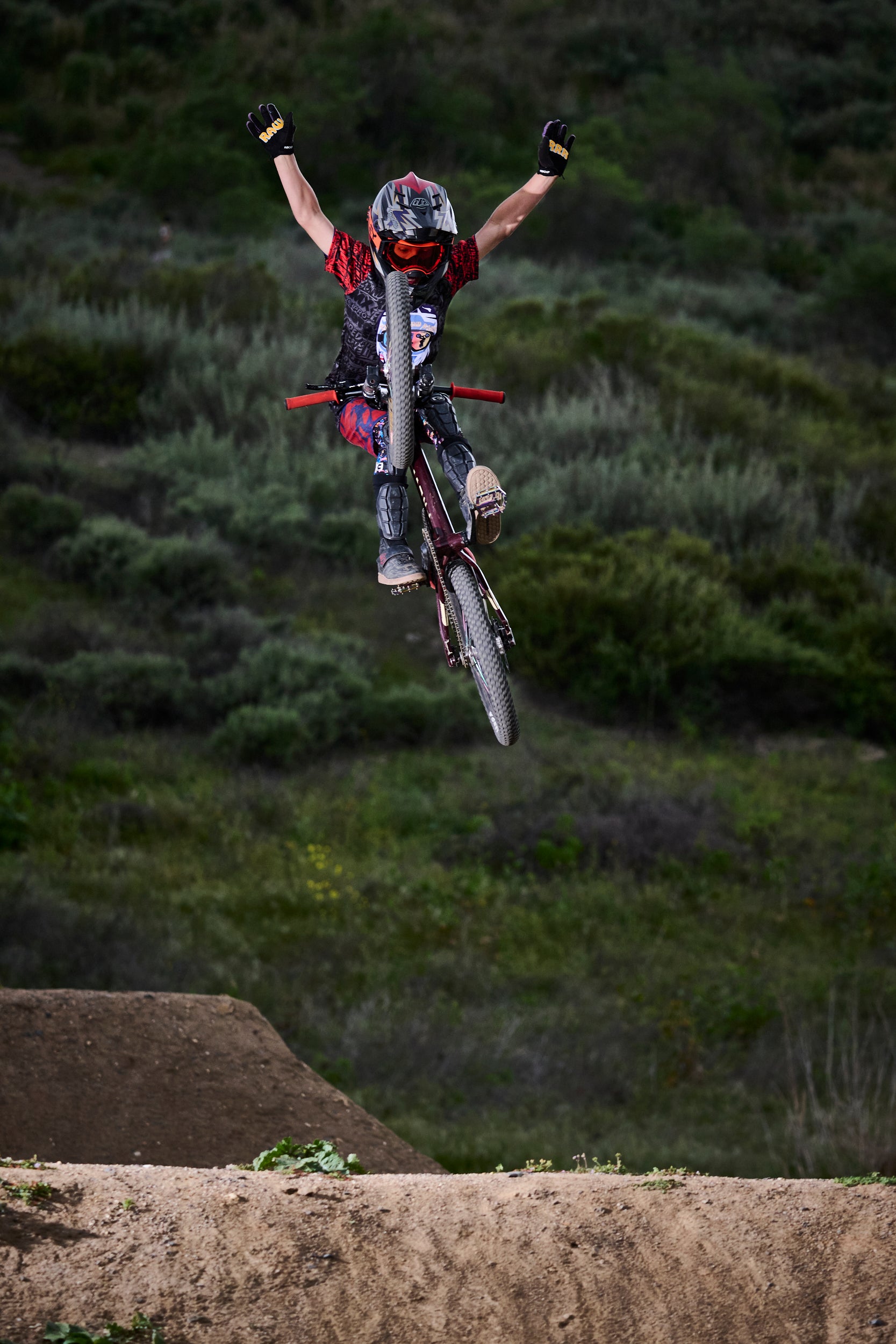 Weston Lukens performing aerial tricks