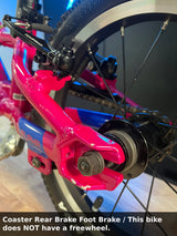 Alpha One / MkII / Party Pink / Good / (OUTLET) — Coaster Rear Brake Foot Brake / This bike does NOT have a freewheel.